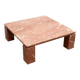 Vintage terracotta marble coffee table