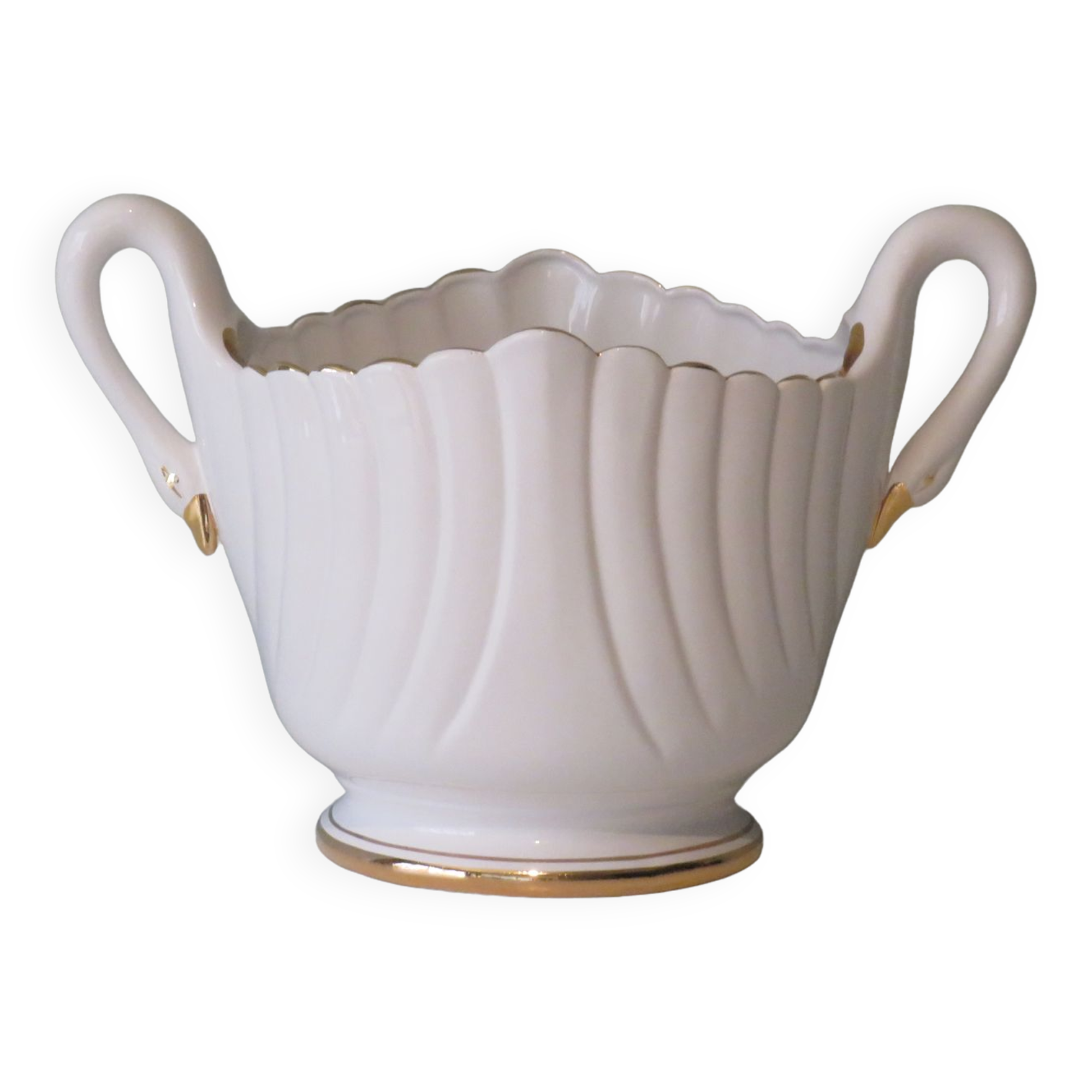 Ceramic pot cache, Capodimonte Italy 1970s-1980s