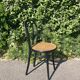 Curved wooden canework chair