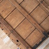 Large old trunk, wood and steel