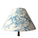 Abat-jour toile de Jouy fleurs