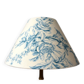 Abat-jour toile de Jouy fleurs