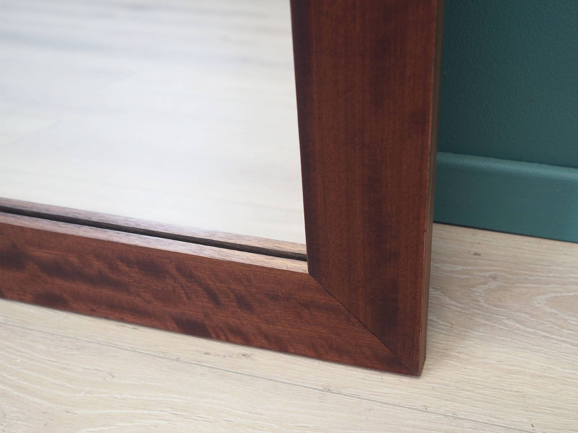Mirror in mahogany frame, Danish design, 1970s, production: Denmark