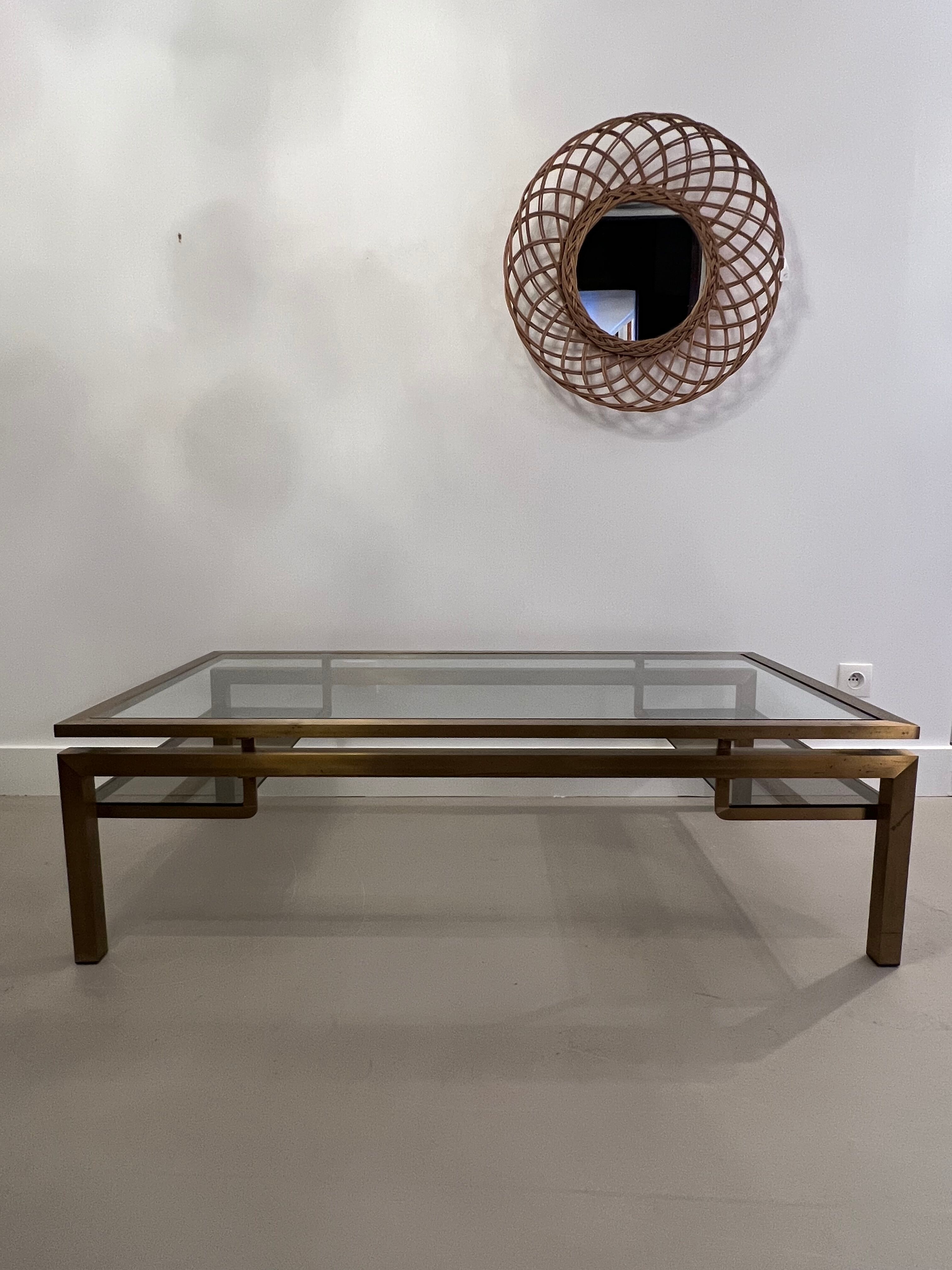 Table basse doré Guy Lefevre pour la maison Jansen
