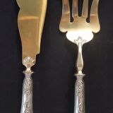 Silver-gilt metal fish service