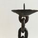 Candlestick with iron link chain and bronze cup