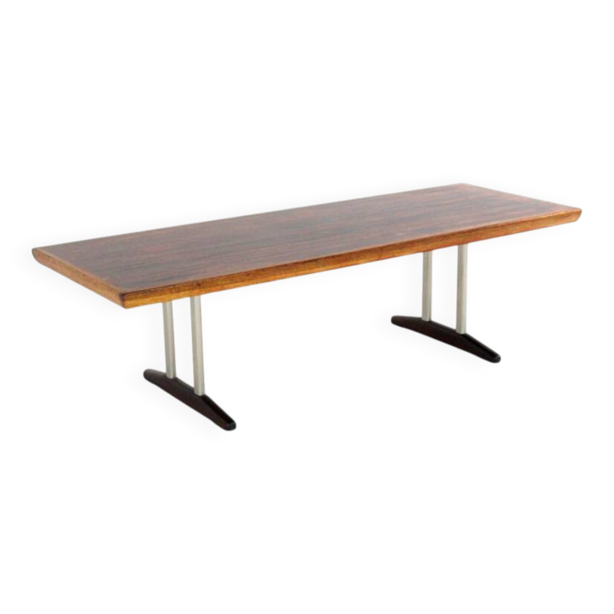 Rosewood / walnut coffee table 'Drachten' - mid century modern