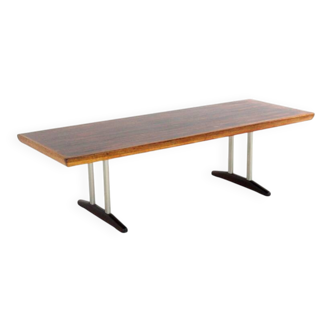 Rosewood / walnut coffee table 'Drachten' - mid century modern