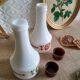 Service huile et vinaigre opaline Mobil années 70 - vintage