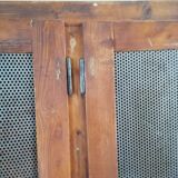 Vintage wooden wardrobe, 4 doors, cloakroom style.