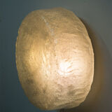 Wall or ceiling lamp made of ice glass