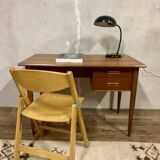 Scandinavian teak desk from the 1960s, length 110 cm