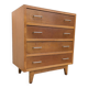 Vintage 1960s chest of drawers with compass foot