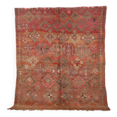 Tapis Boujaad vintage 193 x 238 cm - Tapis en laine berbère - Tapis marocain fait main