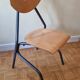 Design workshop chair in tubular steel, slate grey, 82 cm