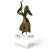Statuette futuristica 24 in bronze by Lorena Berg, anni '20