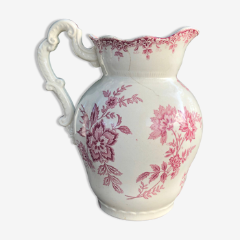 Red English porcelain pitcher