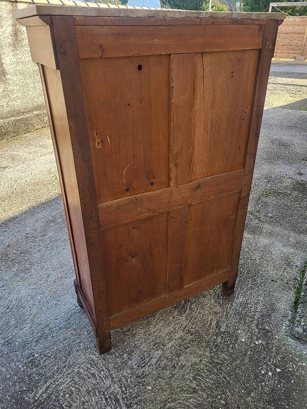 Empire secretary with detached columns in walnut from the 19th century