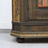Painted Folk Art Bridal Cupboard