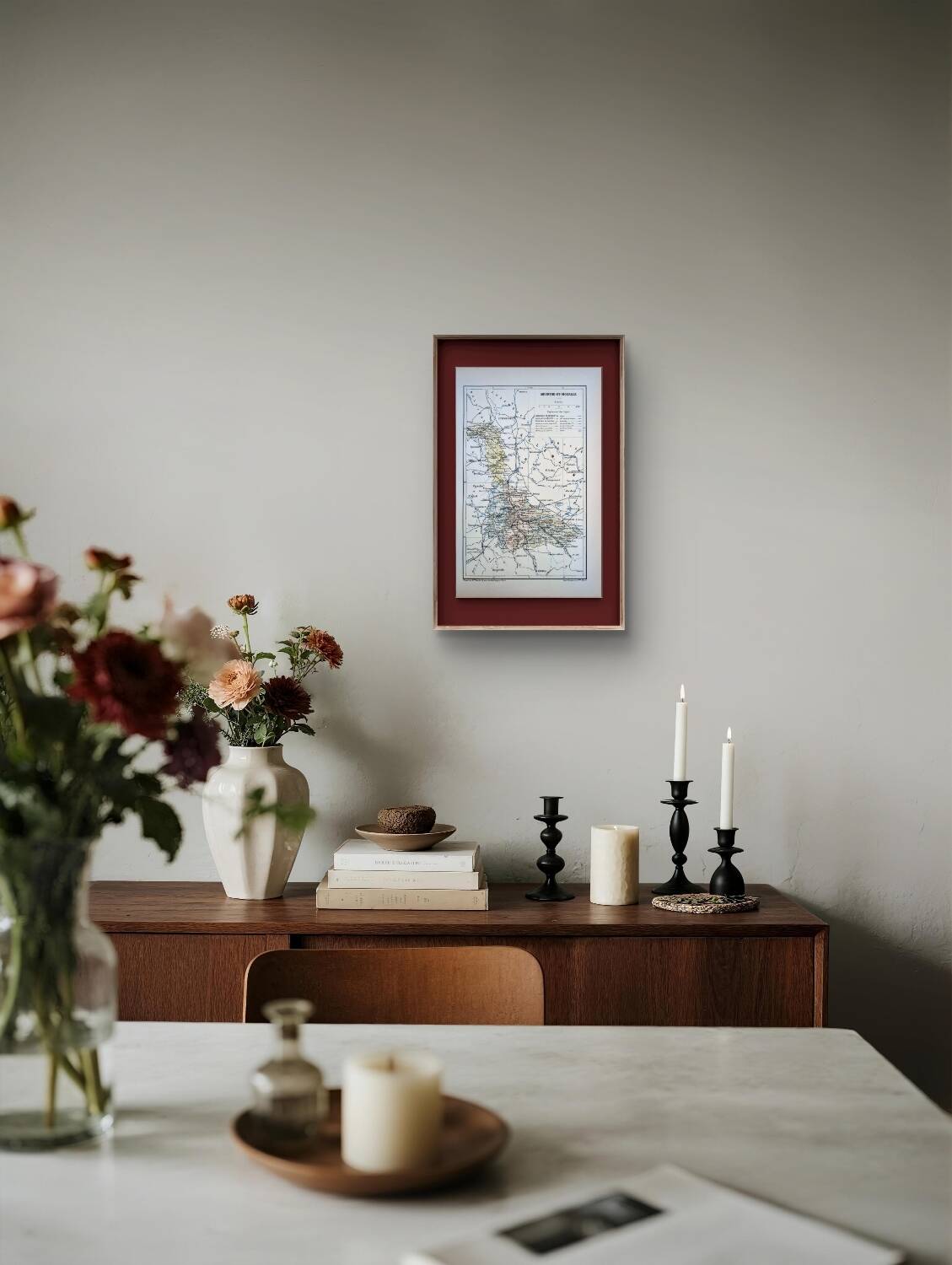 Printed in 1889, Meurthe-et-Moselle, old map.