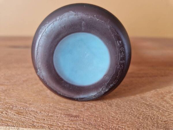 Vase soliflore en pâte verre dégagé à l'acide par Richard pour Loetz - 1920