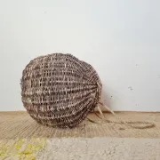 Vintage Fisherman’s Basket in Woven Willow & Rope