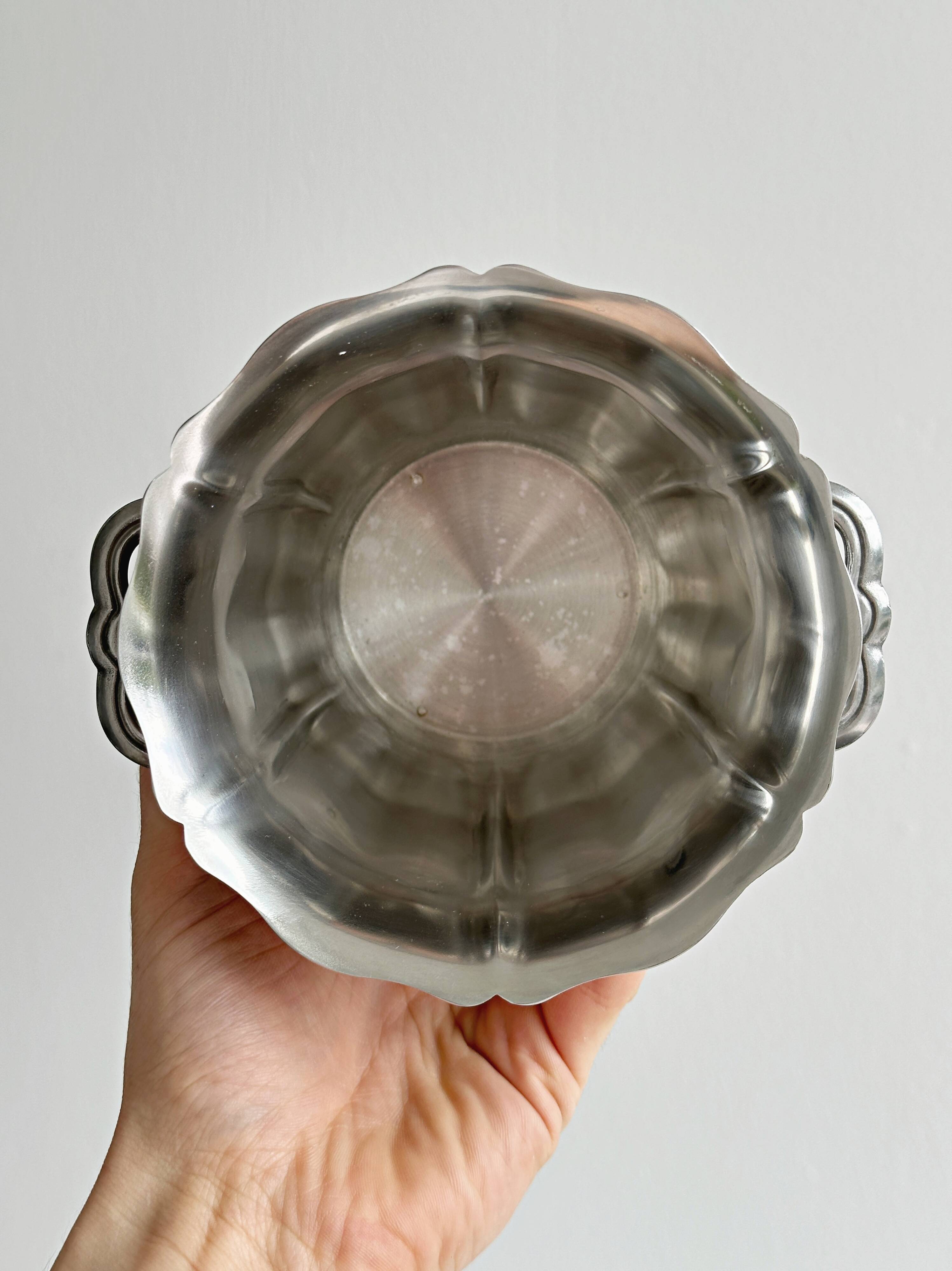 Vintage matte stainless steel ice bucket