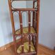 Corner shelf wicker, rattan and wood