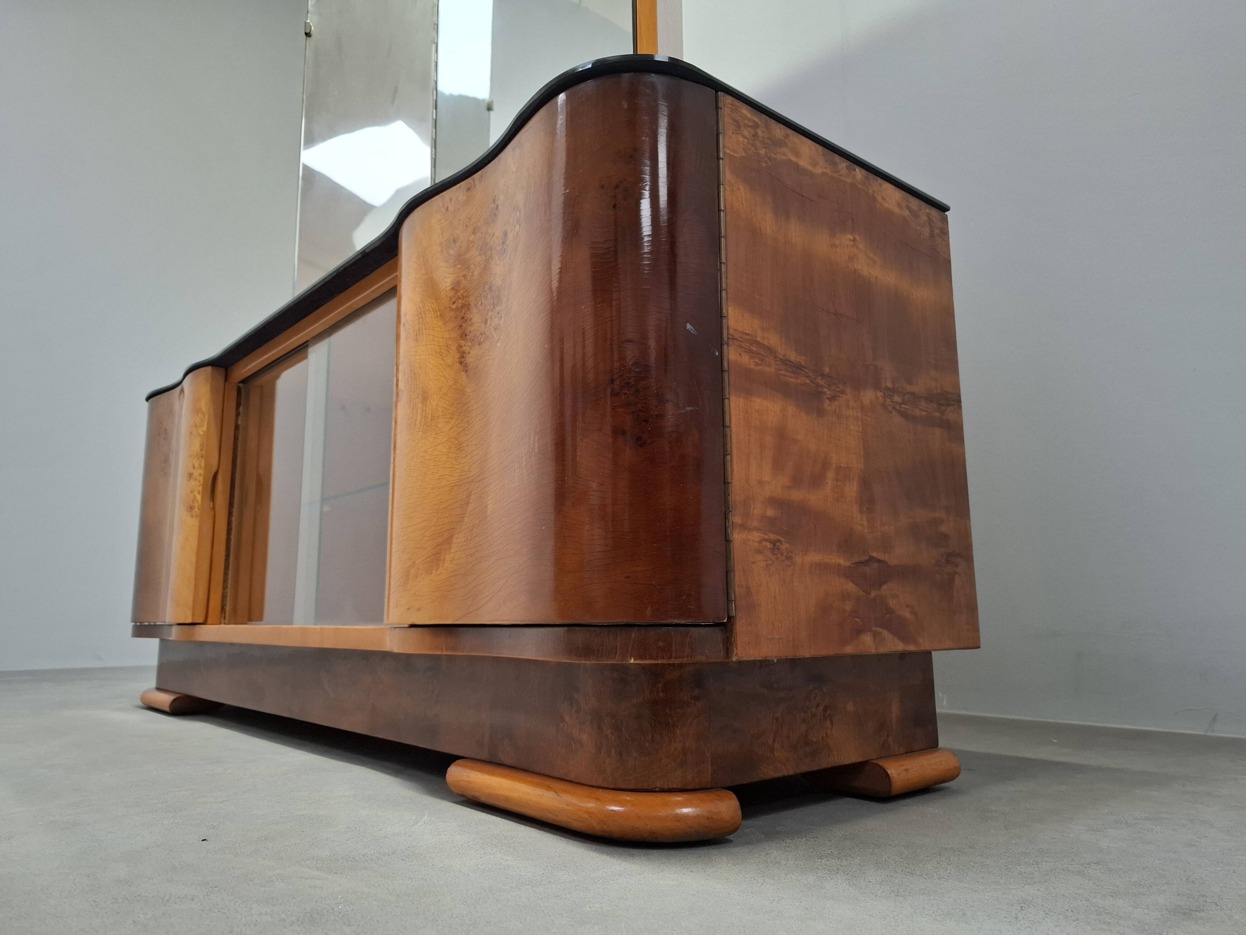 Art Deco Vanity Cabinet Attributed to Jindřich Halabala, Czechoslovakia, 19