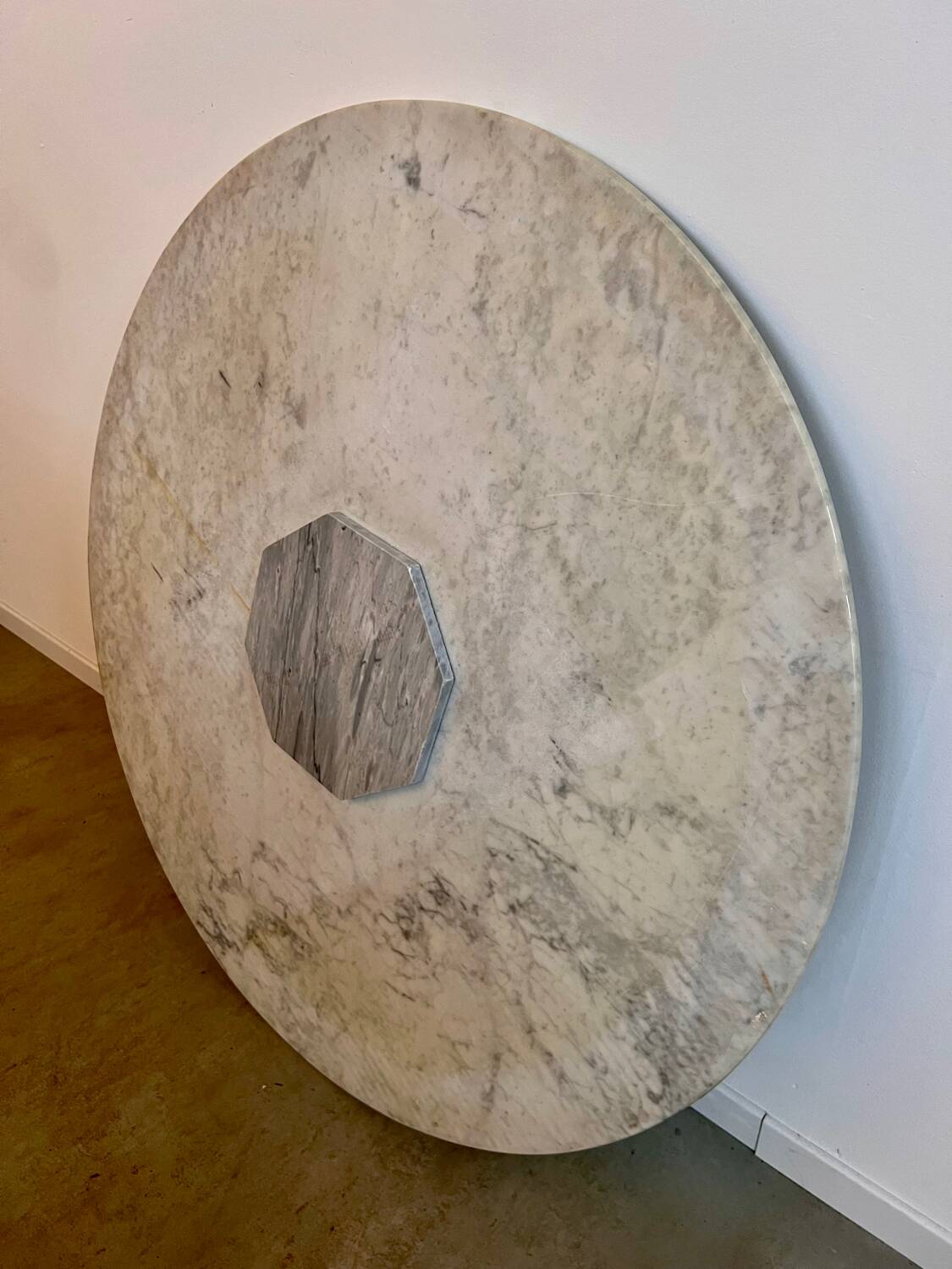 Old vintage Italian design marble table from the 70s