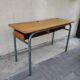 Hitler style 1960 double school desk with locker