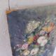 Huile sur panneau, bouquet de fleurs, Pinot Vialet