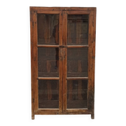 Old wooden glazed cabinet