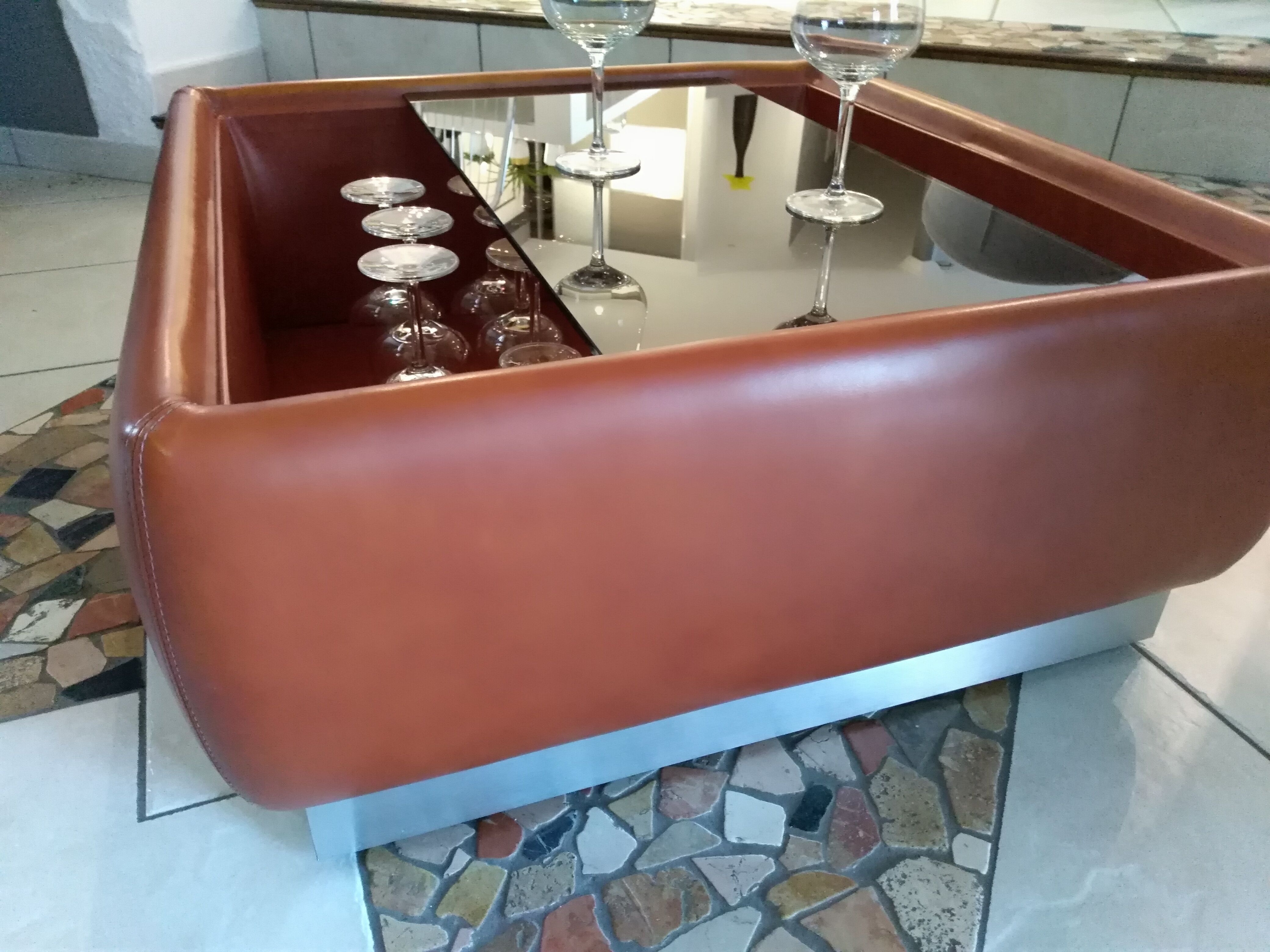 Table basse vintage Jacques Charpentier pour Roche Bobois 1970