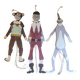 Set of 3 wooden puppets