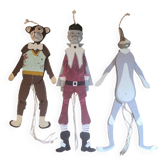 Set of 3 wooden puppets