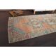 1970s Vintage Turkish Hand-Knotted Wool Cotton Orange Runner Rug 82x261