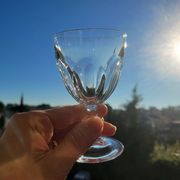 12 glasses of wine / port crystal facets Cristal D'Arques Rambouillet