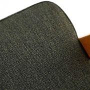 Pair of Beech Armchairs with grey upholstery