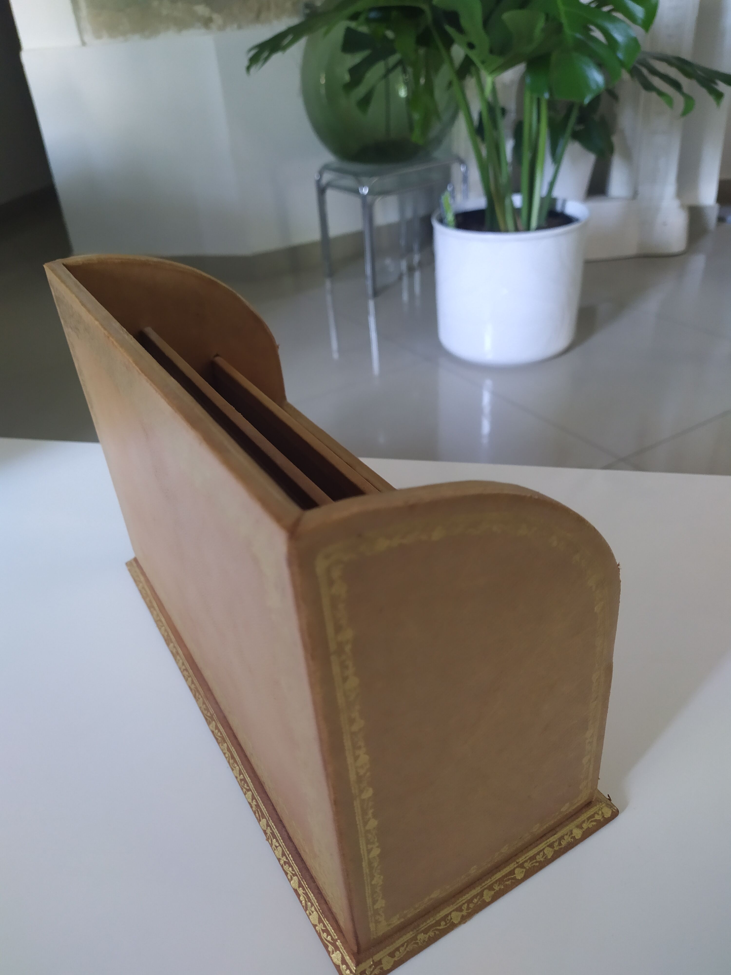 Leather mail holder