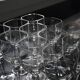 11 Arques crystal water glasses with an original square shape