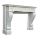 Charles X fireplace in Carrara marble, 19th century