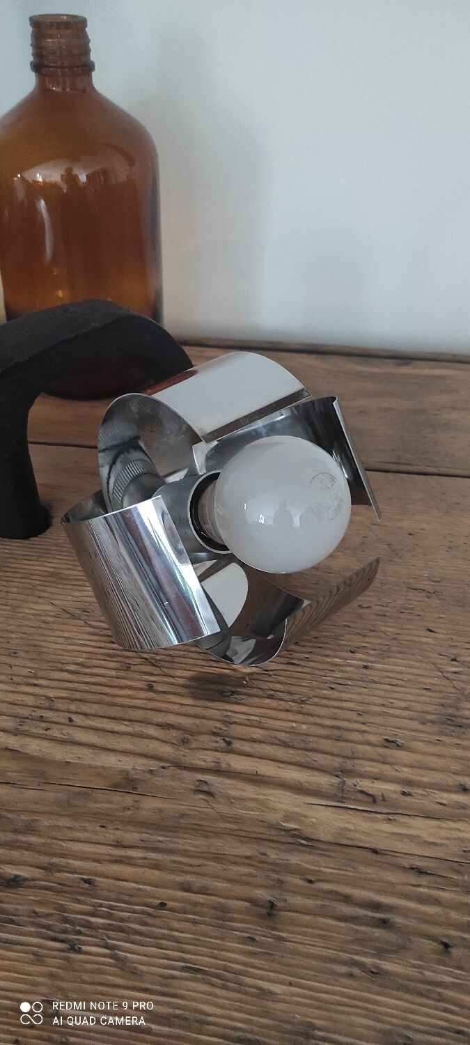 Silver Space Age wall light