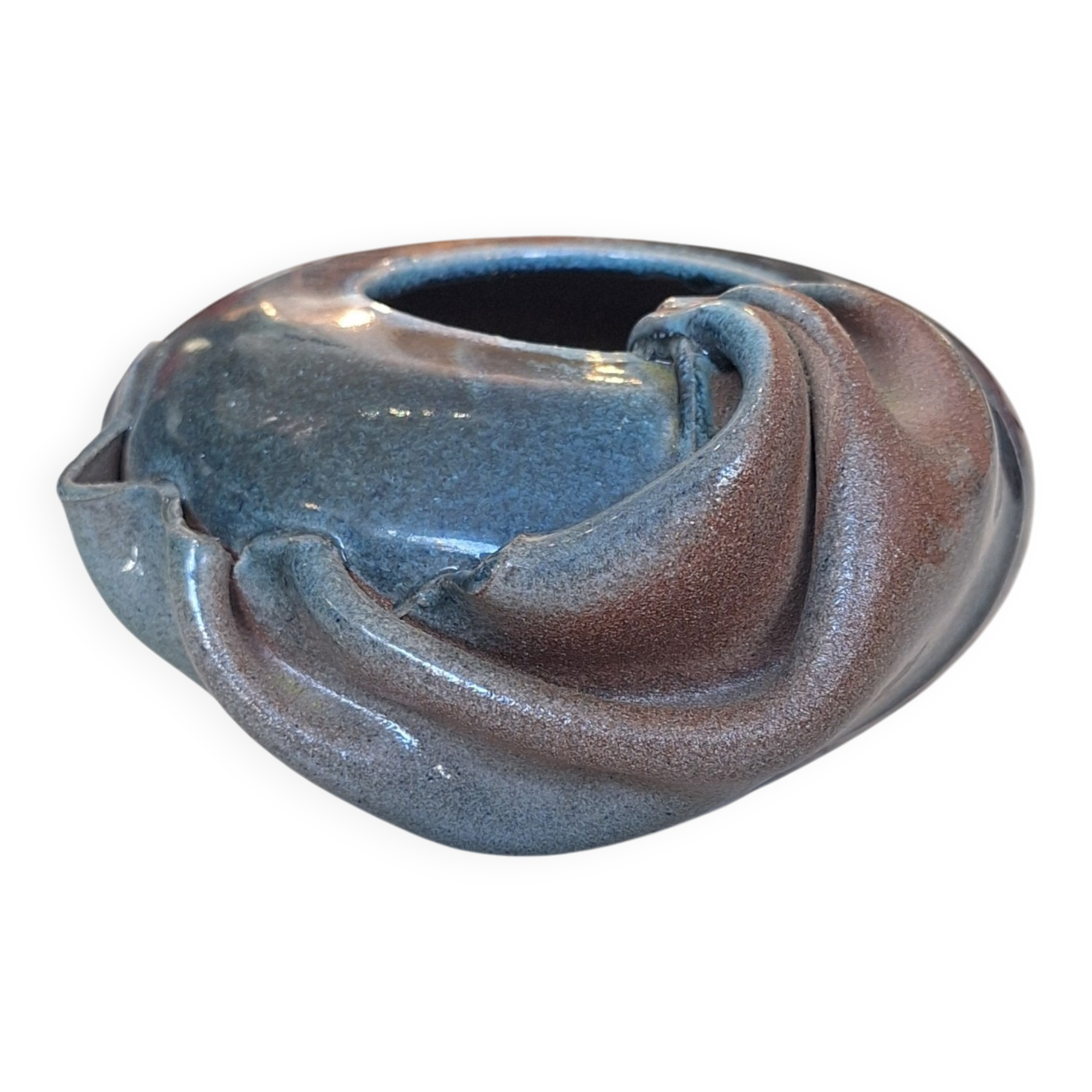 Glazed ceramic vase by Nadia and Alain Pinel