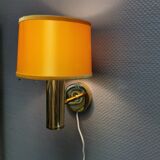 Stylish wall lamp in brass from MS lightning Denmark 1970-80s