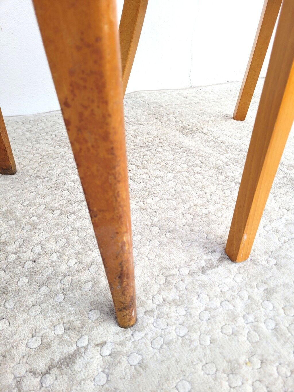 Pair of bistro chairs, one Thonet.