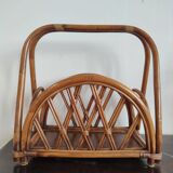 Rattan magazine holder