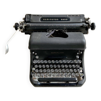 Machine à écrire Remington Rand en métal noir