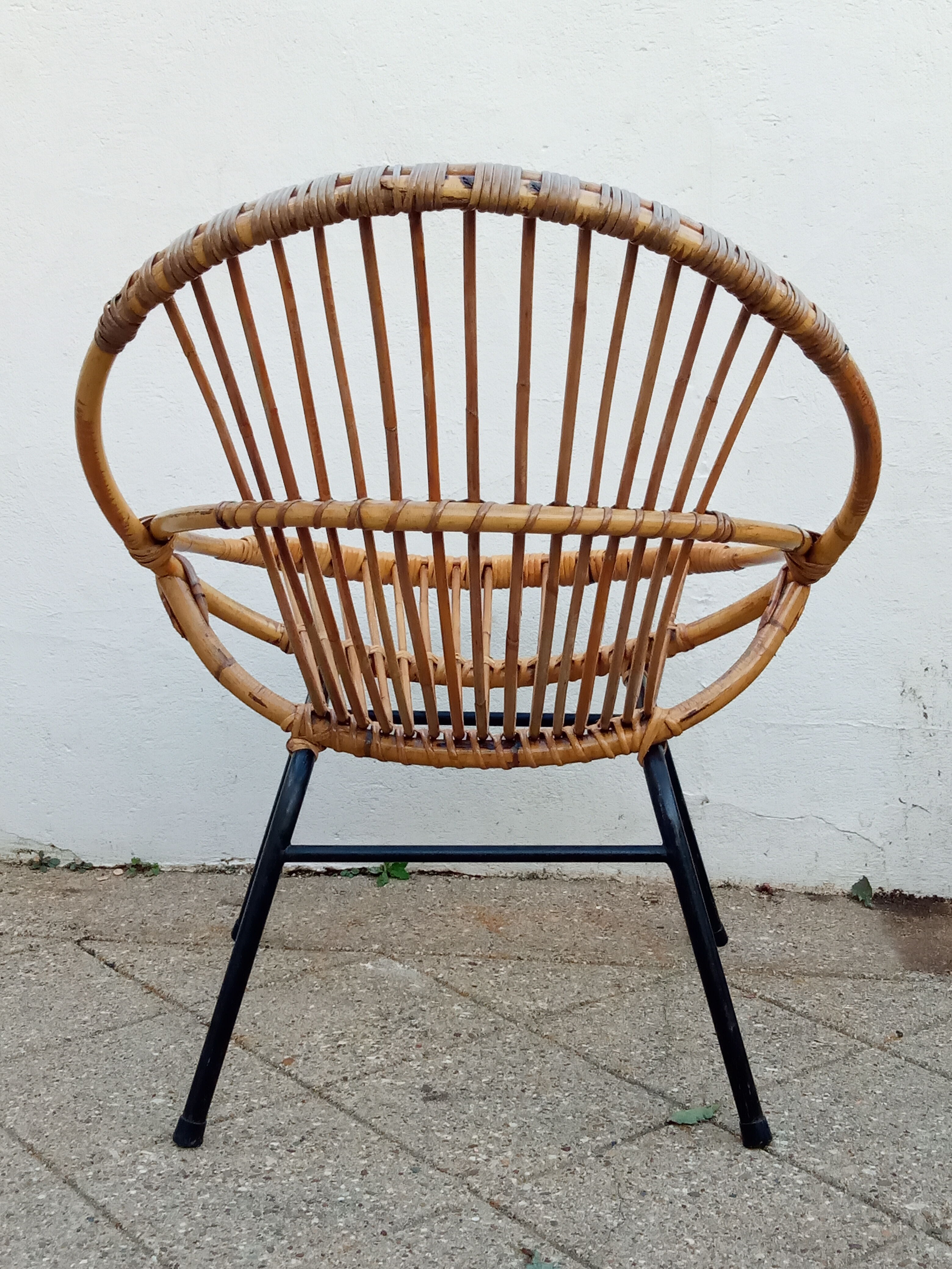 Rattan armchair 50s