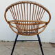 Rattan armchair 50s